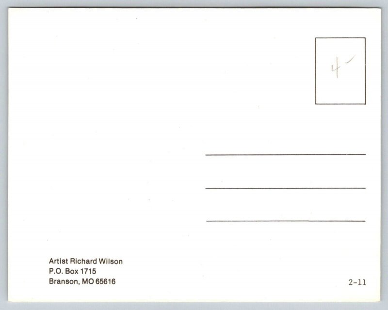 1987 Artist Richard Wilson  Branson  Missouri  RV Motorhome   Postcard