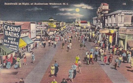 New Jersey Wildwood Boardwalk At Night Auditorium