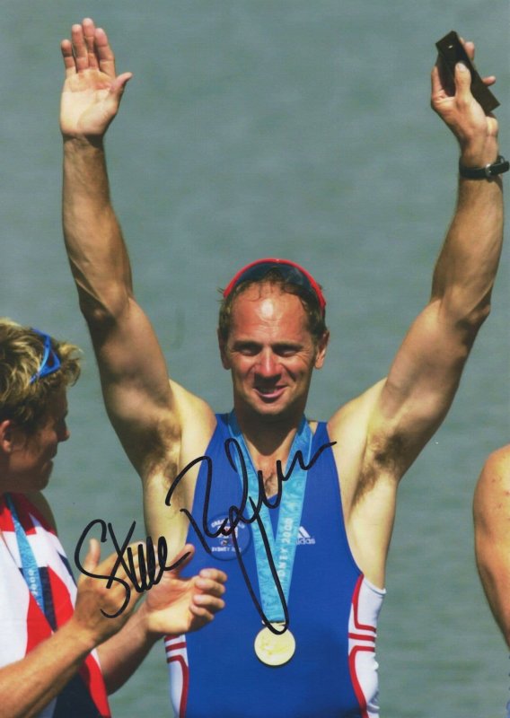 Steve Redgrave Giant 12x8 Rowing Olympics Hand Signed Photo