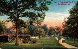 Iowa Des Moines Scene In Greenwood Park 1910