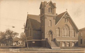 Real Photo Postcard M.E. Church in Sanborn, Iowa~121449