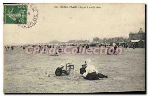 Old Postcard Berck Plage Rest low tide