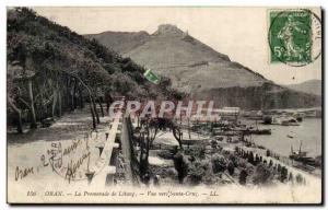 Algeria Oran Old Postcard The walk Letang View to Santa Cruz