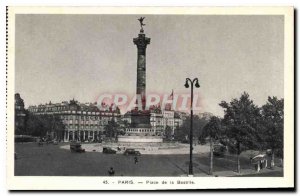 Postcard Old Paris Bastille Square