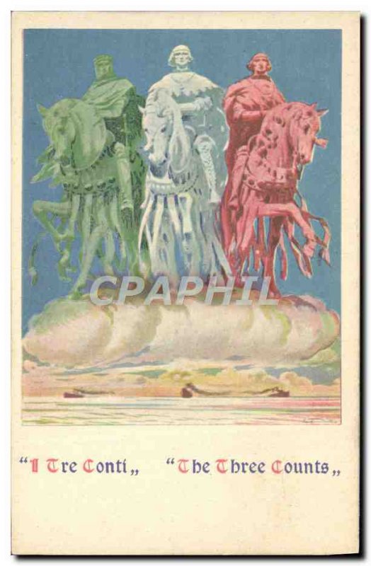 Postcard The Three counts Former Illustrator