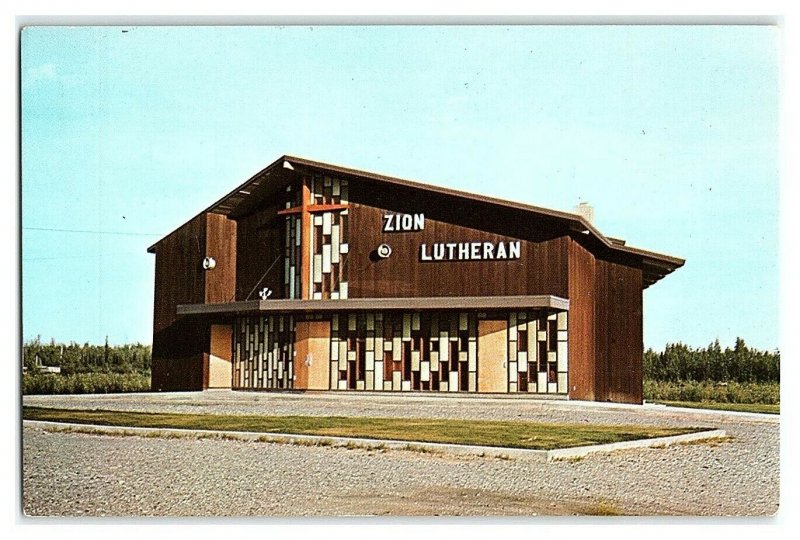 Zion Lutheran Church, Fairbanks, Alaska Postcard *7D2