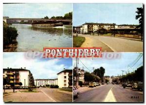 Postcard Modern Ponthierry (Seine et Marne) The Bridge On The Cite du Moulin ...