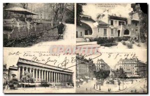 Old Postcard Lyon Park Tete gold
