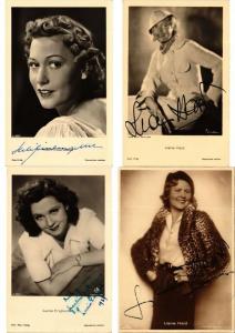 CINÉMA MOVIE FILM STARS FEMMES (Female) with AUTOGRAPHS 43 CPA