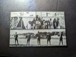 Mint USA Military Army Postcard Mexican Revolution Refugees at Border US Troops