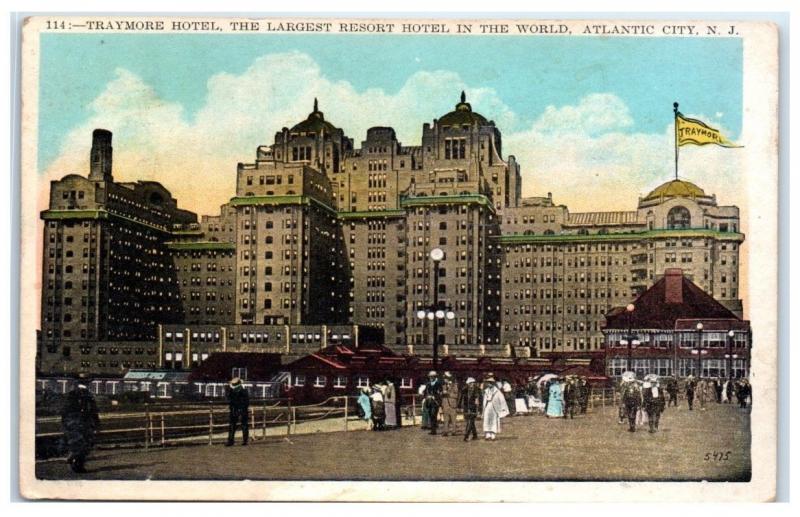 1927 Traymore Hotel, Atlantic City, NJ Postcard