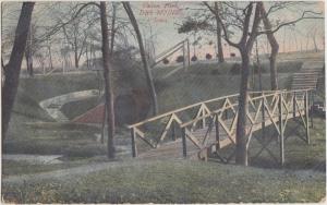 Iowa Ia Postcard 1908 DES MOINES Union Park Bridge Scene
