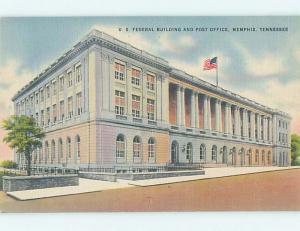 Linen POST OFFICE SCENE Memphis Tennessee TN hs1536