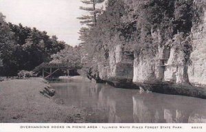 Illinois Overhanging Rocks In Picnic Area