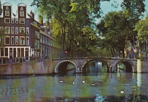 Netherlands Amsterdam Bridge Across The Leideegracht