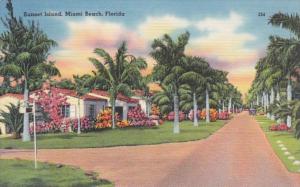 Florida Miami Beach Sunset Island 1955