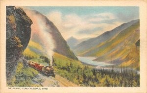 Field Hill, Yoho National Park, Canada Train Railroad c1930s Vintage Postcard