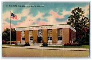 1948 De Queen Arkansas AR United States Post Office Building Vintage Postcard