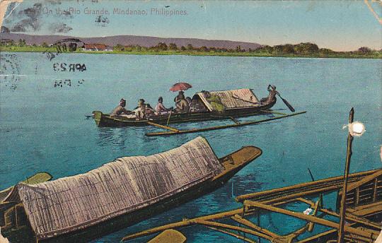 Philippines Mindanao Boats On The Rio Grande 1911