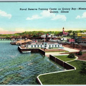 1950 Quincy, IL Naval Reserve Training Center Mississippi River Bay Railway A219