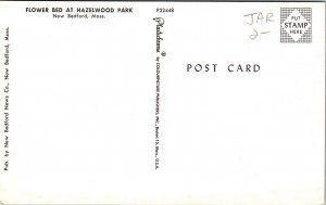 Hazelwood Park Flower Bed New Bedfor Massachusetts Scenic Chrome Postcard 