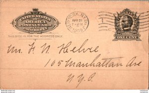 US Postal stationery 1c New York 1909