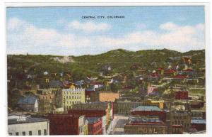 Panorama Central City Colorado linen postcard