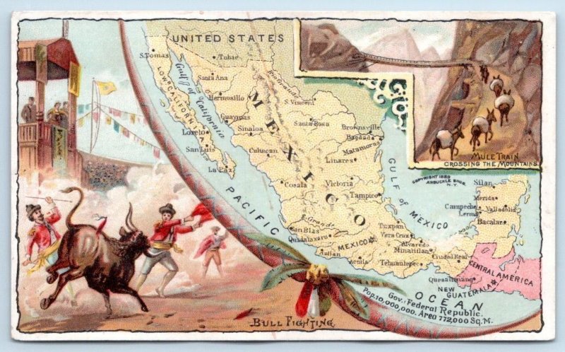 @1890 advertising card with Canadian currency image / Chromo @1890 advertising card with Canadian currency image / Chromo