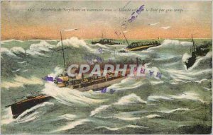 Old Postcard Torpedo Squadron in the Channel man�uvre rallying the port in ...