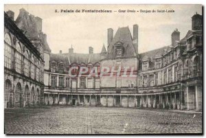 Old Postcard Fontainebleau Palace Oval Court Dungeon Saint Louis