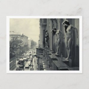 Nudes of Paris, Erotic Vintage Inspired Postcard