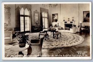 President's Parlor The Greenbriar White Sulphur Springs WV RPPC Photo Postcard