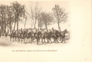 Cavalry School of Saumur,  Military and Horses. Lot of 4 old vintage postcards