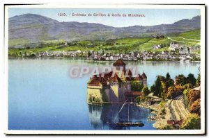 Old Postcard Chateau Chillon Gulf Of Montreux