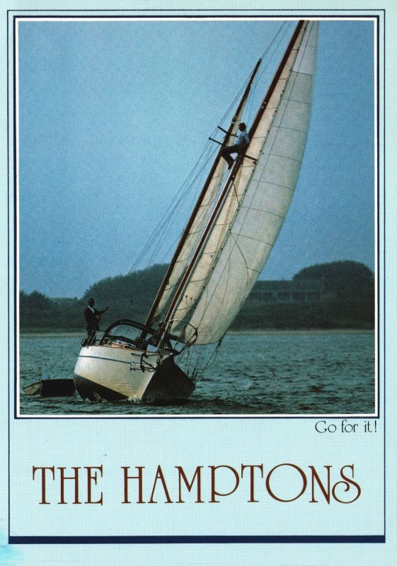 Vintage Postcard 1990 Summer Hamptons from Vantage Point Sag Harbor New York