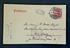 1909 Freiburg Germany To The Hague Holland Vintage Postcard