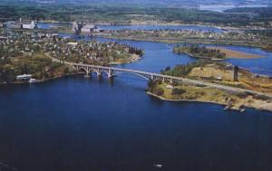 Keewatin Bridge Kenora ON Ontario Lake Of The Woods Vintage Postcard D10c