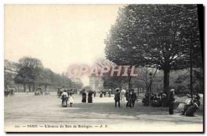 Old Postcard Paris L & # 39Avenue De Bois De Boulogne