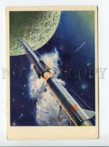 3165629 1962 Russian SPACE Rocket to Moon by VIKTOROV postcard