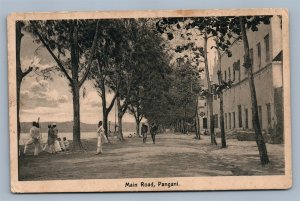 TANZANIA PANGANI MAIN ROAD ANTIQUE POSTCARD