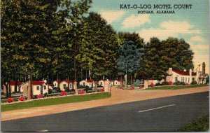 Postcard Kat-O-Log Motel Court in Dothan, Alabama~132308