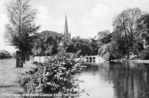 UK - England, Stratford-Upon-Avon from the River