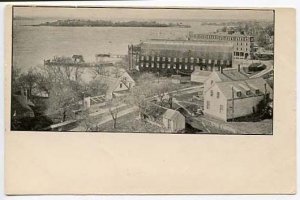 Peaks Island ME Birdseye View Casco Bay Postcard