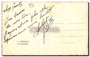 Beziers Old Postcard General view