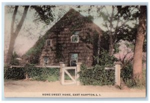 c1920's Home Sweet Home East Hampton Long Island New York Unposted Tree Postcard