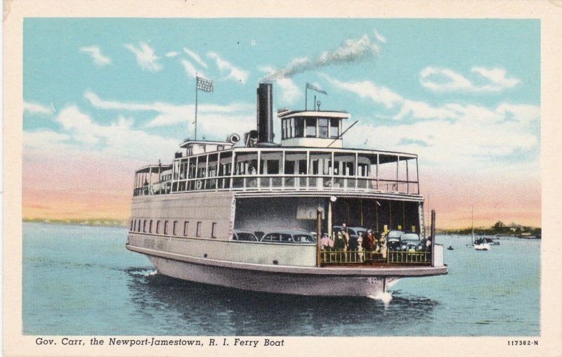 Rhode Island Newport Ferryboat Governor Carr Curteich sk5824