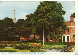 Nottinghamshire Postcard-Newark-on-Trent,London Road Gardens.Posted 1980 TZ10785