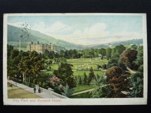 Cumbria KESWICK HOTEL & Fitz Park c1906 Postcard by P.S. Co. Ltd.