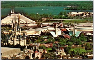 Florida FL, 1949 Magic Kingdom, Wald Disney  World's Skyline, Castle,Postcard