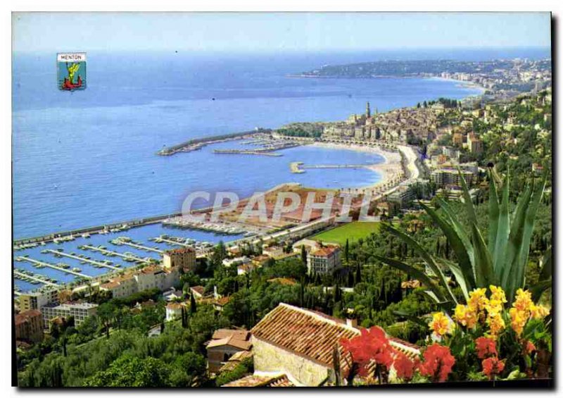 Postcard Modern French Riviera French Riviera Menton Alpes Maritimes general ...